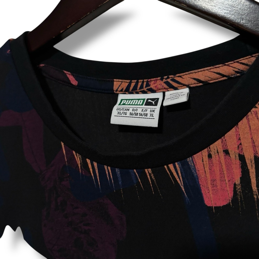 PUMA Men's Floral Leaf Print Graphic‎ T Shirt Size XL 24 x 30 - Picture 4 of 5